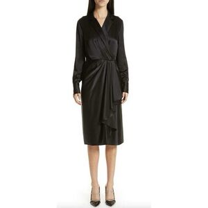 Jason Wu Black silk Wrap Dress Sz 8